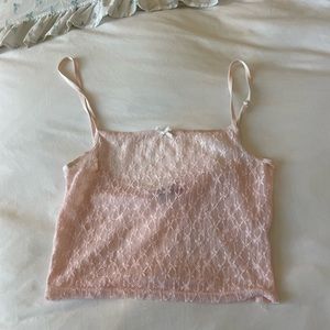 Pink Edikted Lace Tank